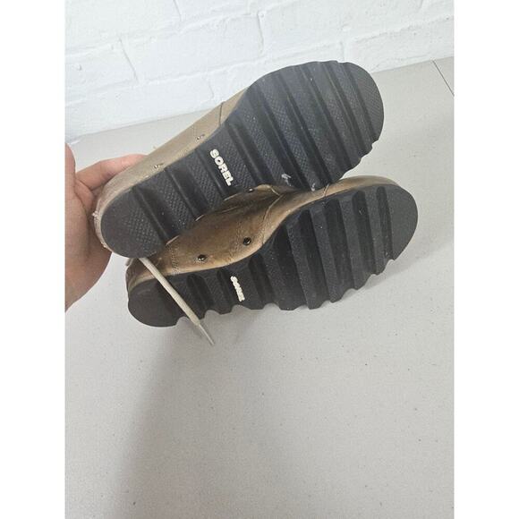 Sorel Women's Joan of Arctic Wedge Mid Boots Waterproof Leather Tan Size 6.5 - Picture 5 of 7